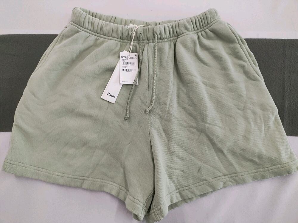 Men's M Elwood Sage Organic Cotton Shorts w/Pockets & Drawstring Nordstrom